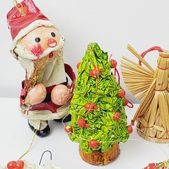 Lot of 53 Vintage Christmas Holiday Ornaments Beautiful Handmade & Store Bought - Picture 8 of 12